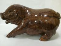 进口樟木雕刻猪2